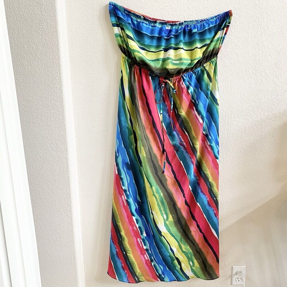 Lane Bryant Women's Sheath Dress Size 26/28 Sleeveless Multicolored Tie‎ Dye